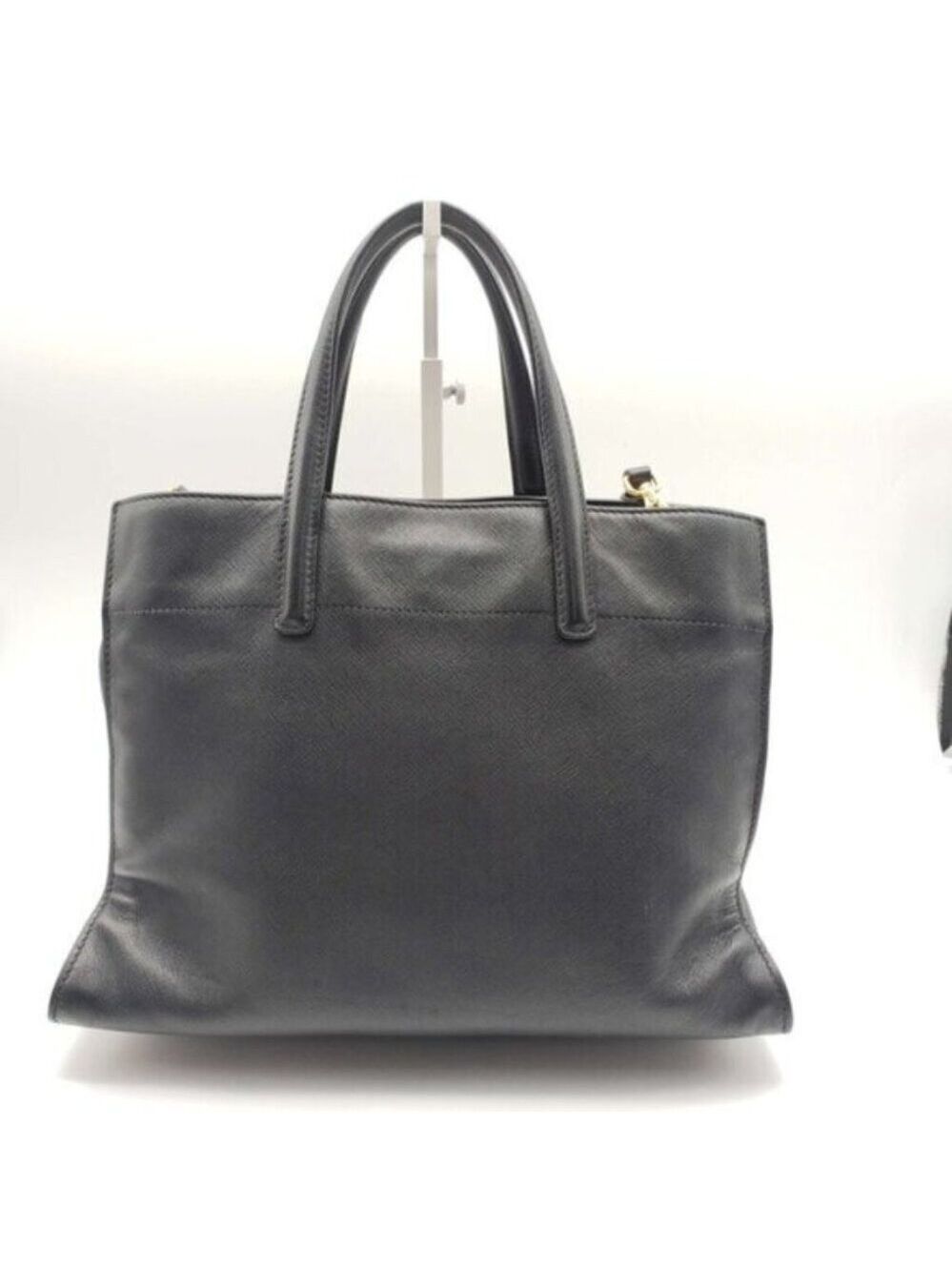 Prada Saffiano Triple Pocket Nero Black Shoulder Bag - Picture 2 of 16